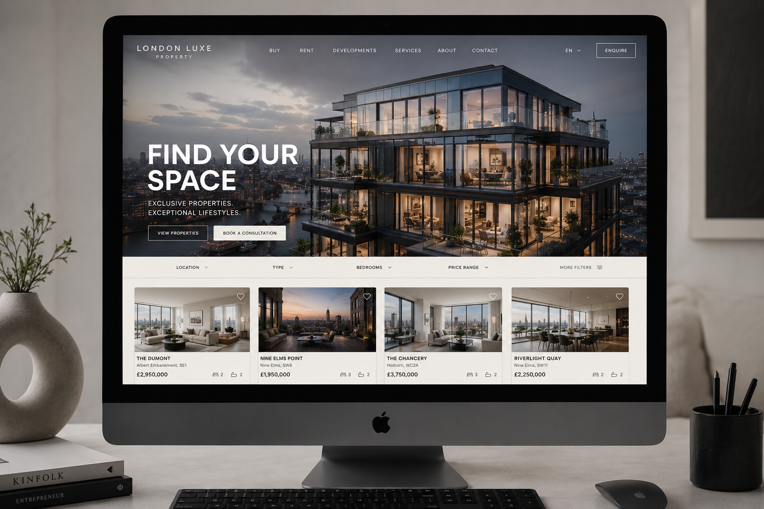 Hospitality & Property — web design project 1