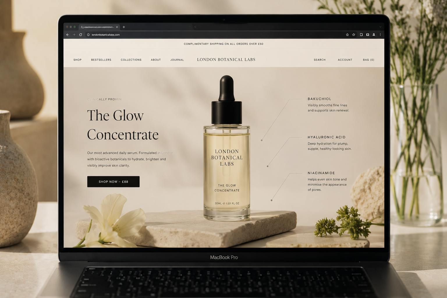 Brand & Commerce — web design project 1